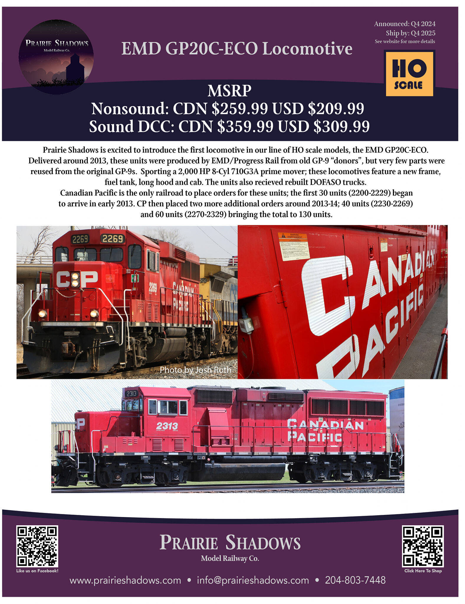 CVR Picture for EMD GP20C-ECO CP #2237