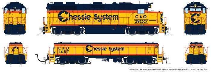 CVR Picture for GP39 M+S Chessie #3900/145T w/DS