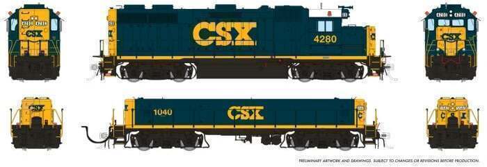 CVR Picture for GP39 M+S CSX YN3 #4282/1044 w/DS
