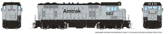 CVR Picture for ATSF CF7 Sq Cab Amtrak Silver #582