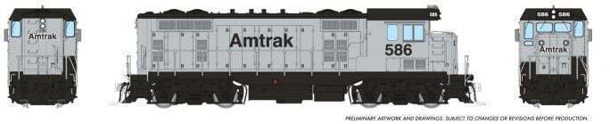 CVR Picture for ATSF CF7 Sq Cab Amtrak Silver #586
