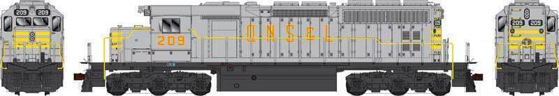 CVR Picture for SD40 QNSL #209 Gray w/DS