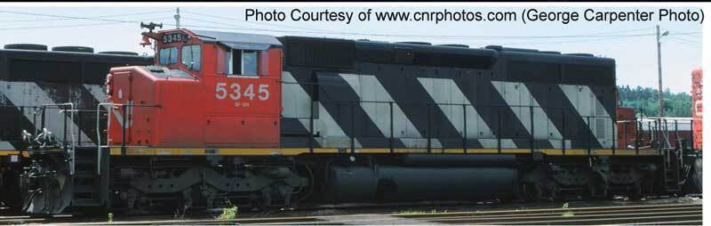CVR Picture for SD40-2W CN #5345 stripes w/DS