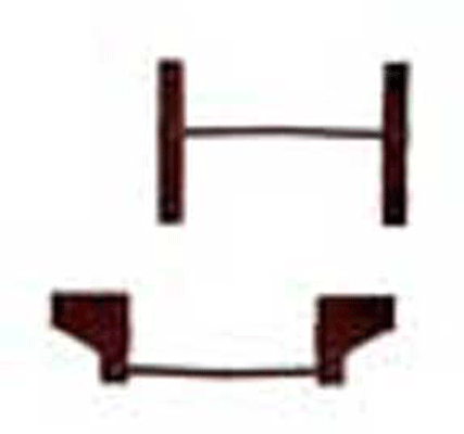 CVR Picture for End grab irons boxcar red /4pr