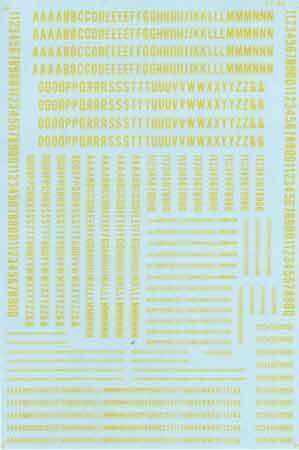 CVR Picture for Decal - Gothic Yellow Aplha & Nmbrs