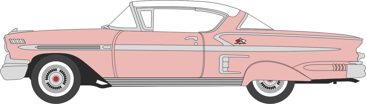 CVR Picture for 1958 Chev Impala Sport Coupe Coral