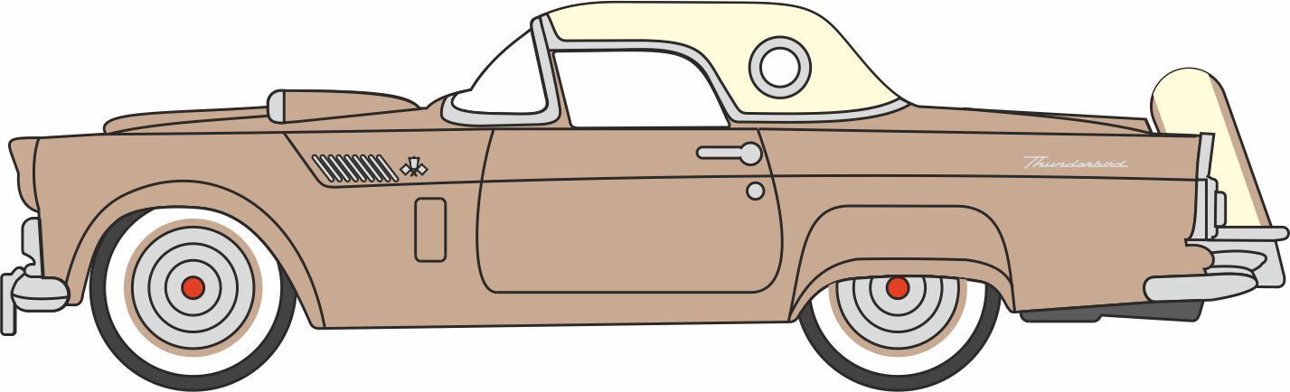 CVR Picture for 1956 Ford Thunderbird Tan/Cream