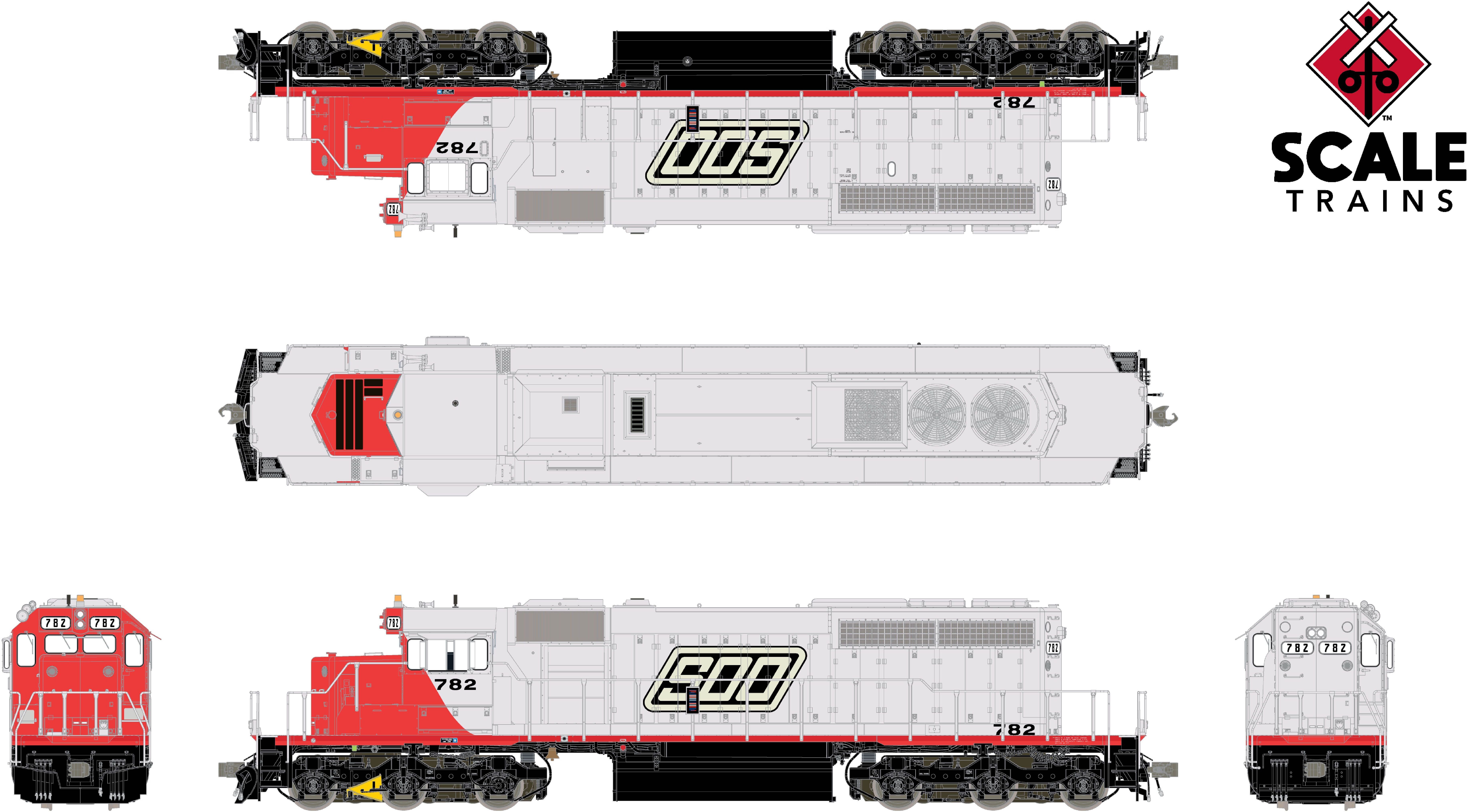 CVR Picture for RC SD40-2 SOO w/SL #782 w/DS