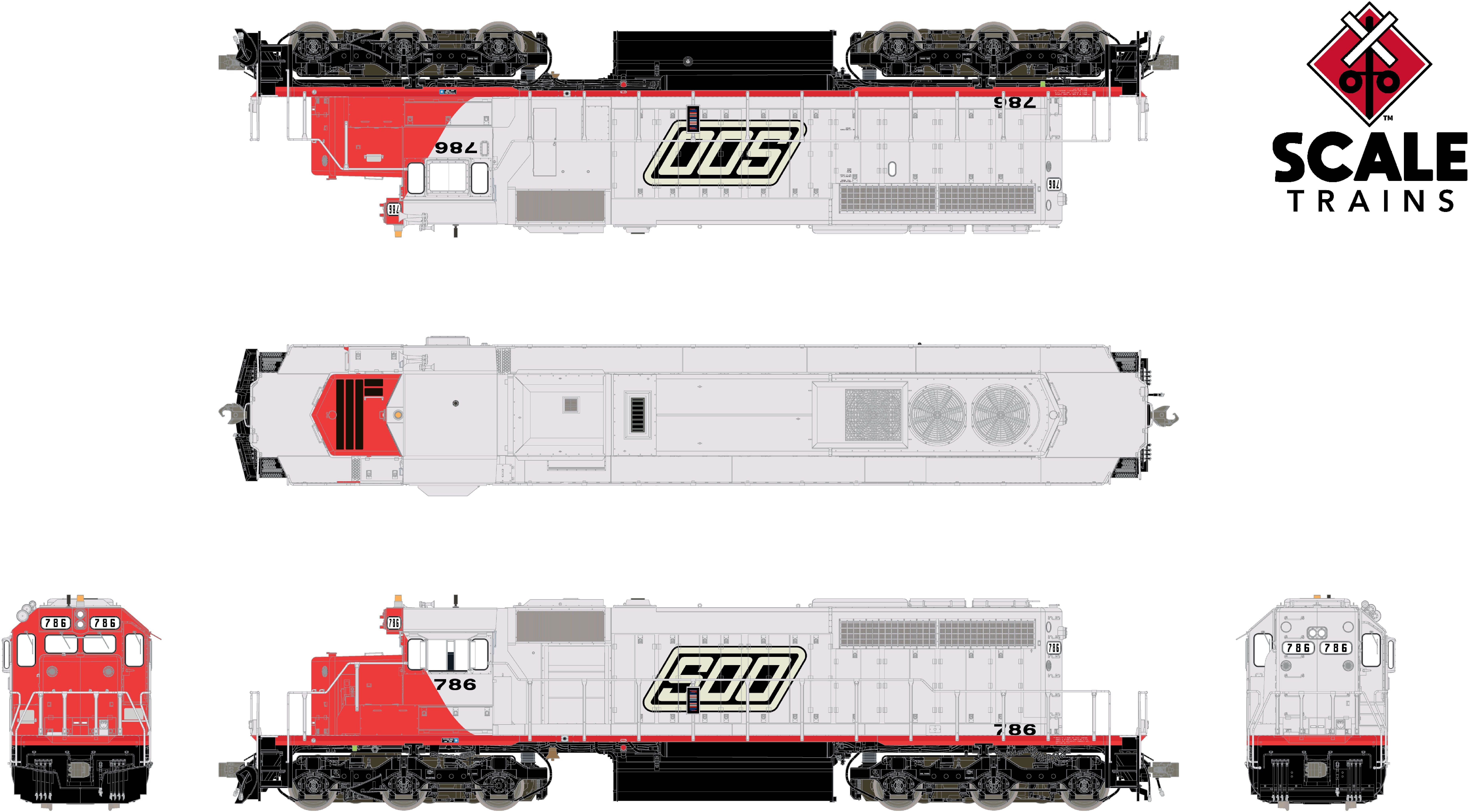 CVR Picture for RC SD40-2 SOO w/SL #786 w/DS