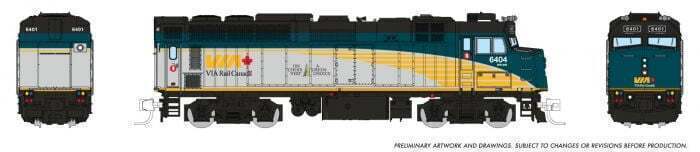 CVR Picture for Rebuilt F40PH-2D VIA Rail #6432w/DS
