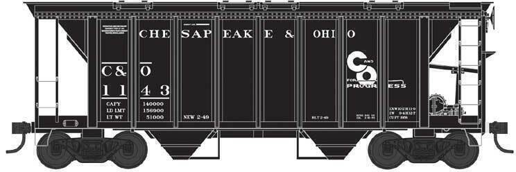 CVR Picture for 70ton 2bay covhop C&O #1150