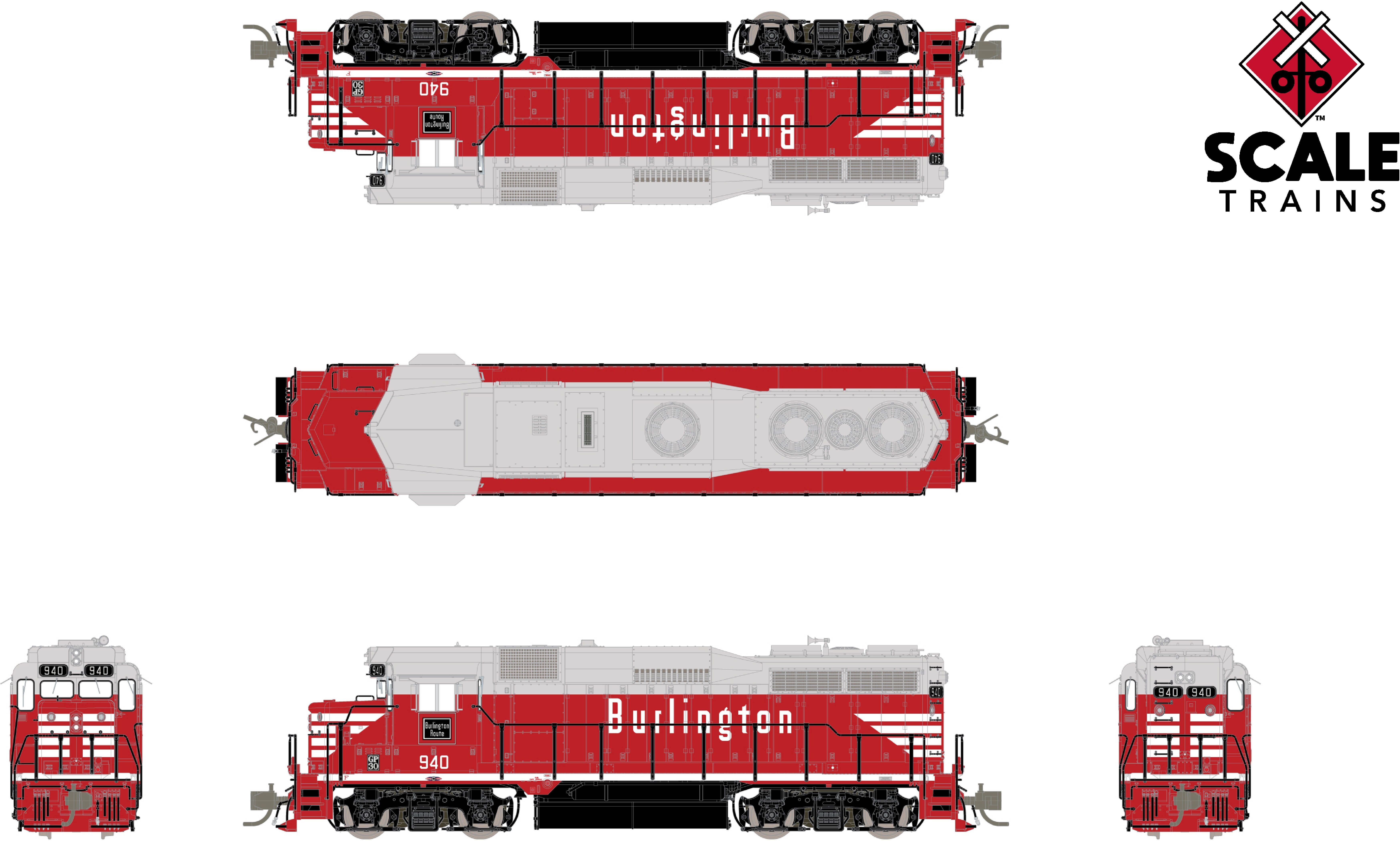 CVR Picture for RC GP30 CB&Q #940 w/DS
