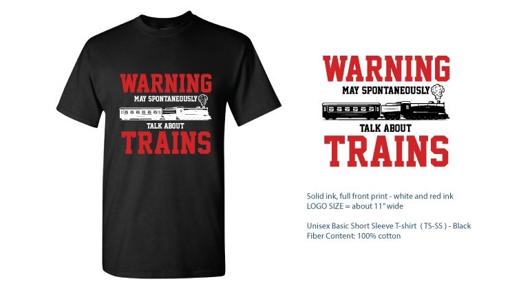 CVR Picture for XL TShirt Warning Talk About Trains
