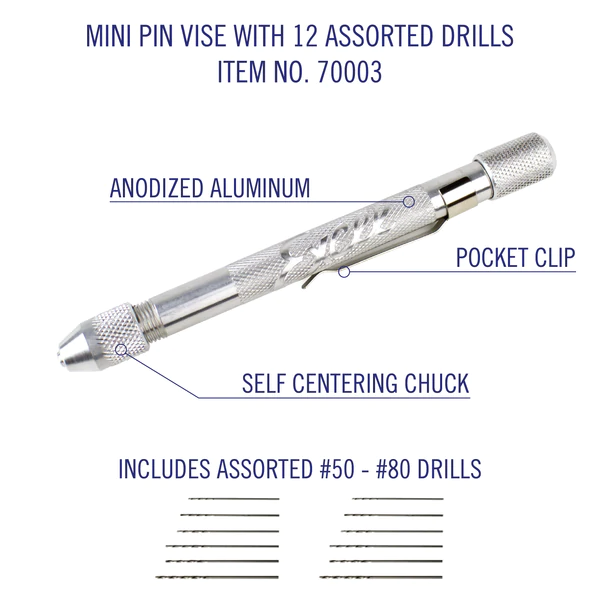 CVR Picture for Mini Pin Vise w/12 asst Drills