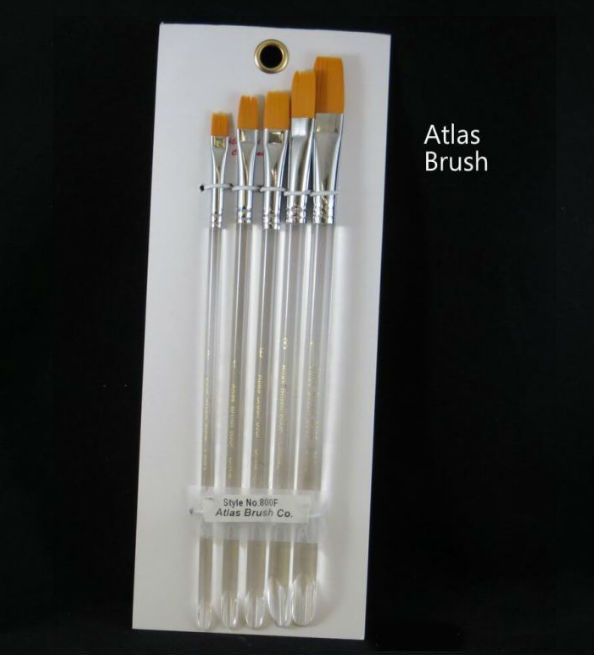 CVR Picture for Brush Set Taklon Flat 5pk