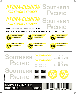 CVR Picture for #609 Dry transfer SP boxcars